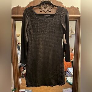 Trixxi Girl Smocked Black Long Sleeve Dress NWT XL
